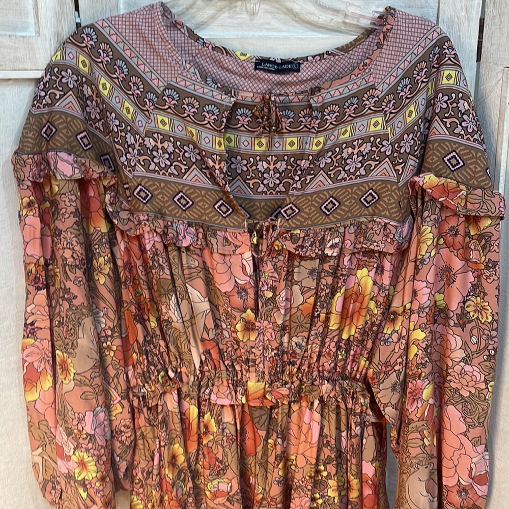 Floral Boho Mini Dress NWT - Picture 10 of 12